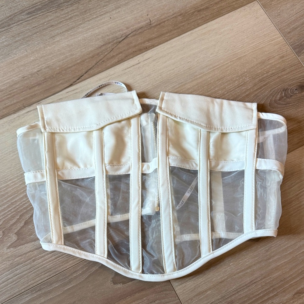 Sheer White Corset Top club London